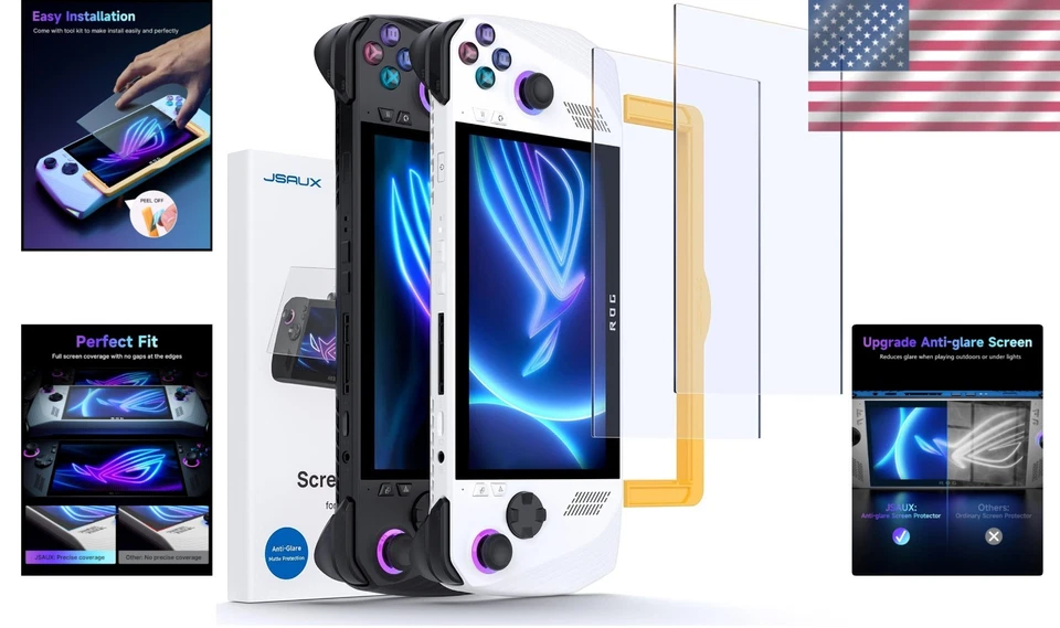 Protective Anti-Scratch Screen Protector for ASUS ROG Ally 2024 - 7-Inch 2-Pack Foto 2 de 4