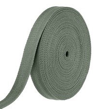 Cotton Webbing 1 Inch 15.3 Yard Polyester Cotton Webbing Strap, Grey