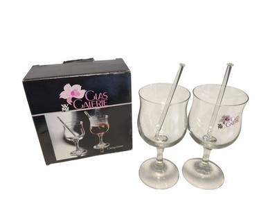WMF Rührstäbchen Gläser | 2er Set Grog Bowle Tee 14cm | Neu & Unbenutzt  
