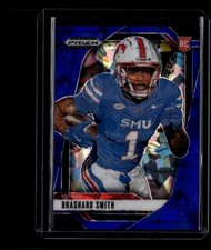 2025 Panini Prizm Draft Picks Brashard Smith #110 Blue Ice 68/149 RC Mustangs