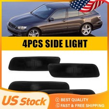 2x Smoked Lens Amber LED Side Marker Parking Lights Lamps For Toyota Scion Lexus