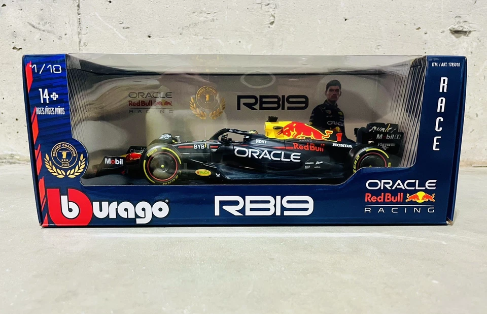 1/18 Bburago Red Bull RB19 #1 Max Verstappen Formula One F1 Car Model Diecast - Image 3 of 4