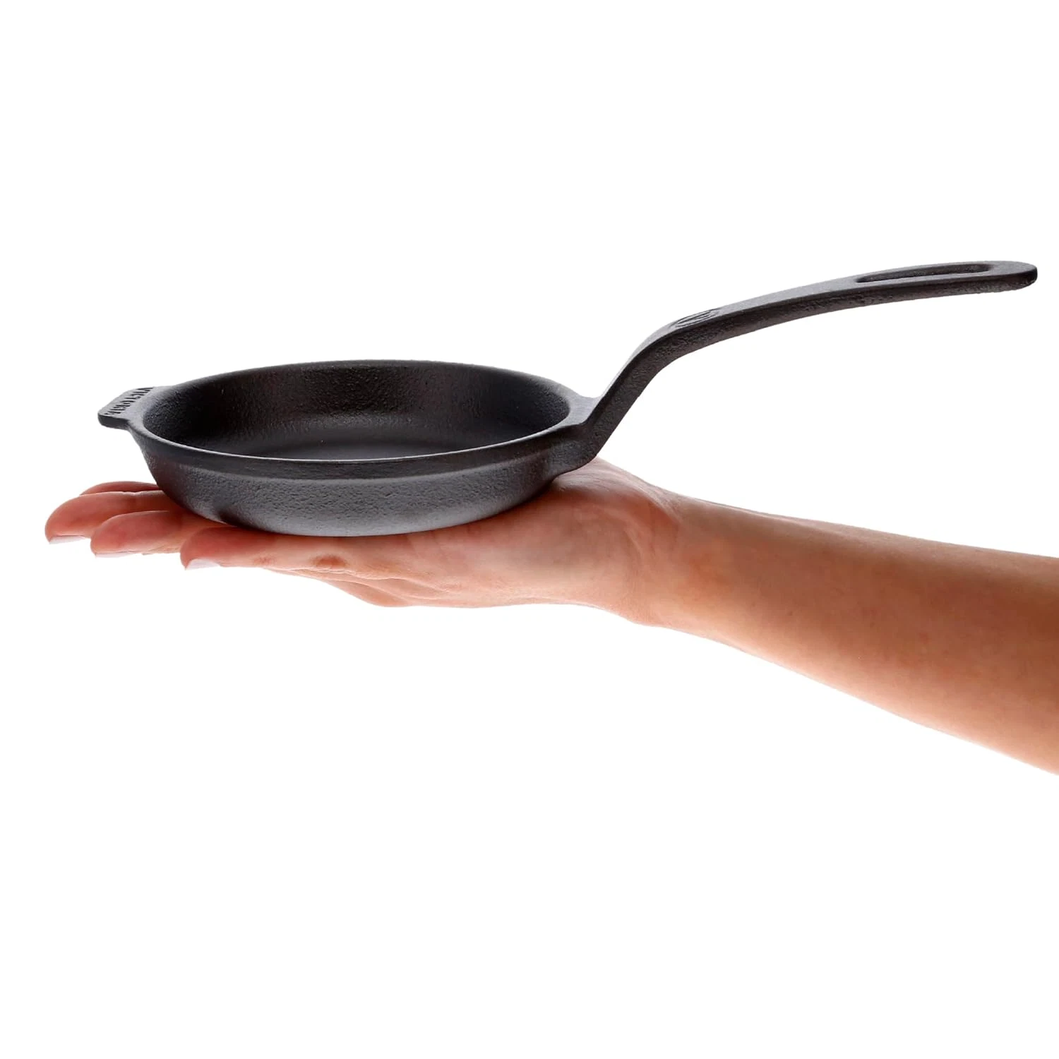 Victoria 4-Inch Cast Iron Skillet, Pre-Seasoned Cast Iron Frying Pan with Long H