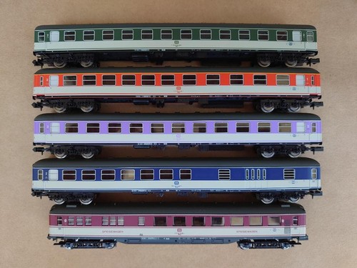 Minitrix 15837 Db German Federal Railroad Express Train Passenger Car Set Trix - Picture 5 of 9