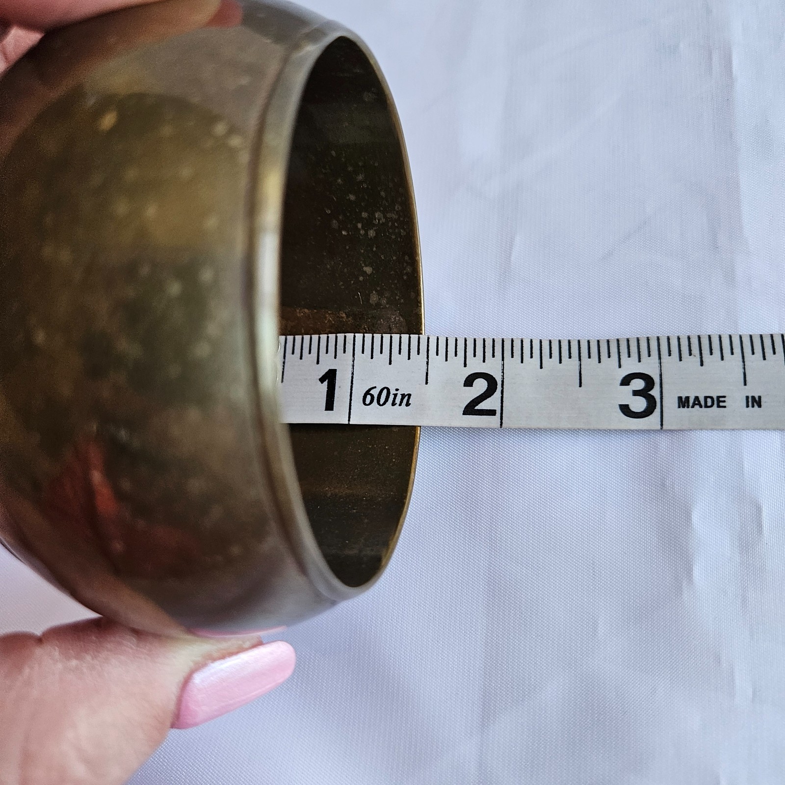 Solid Brass Bangle Chunky Bracelet India Wide Vin… - image 11