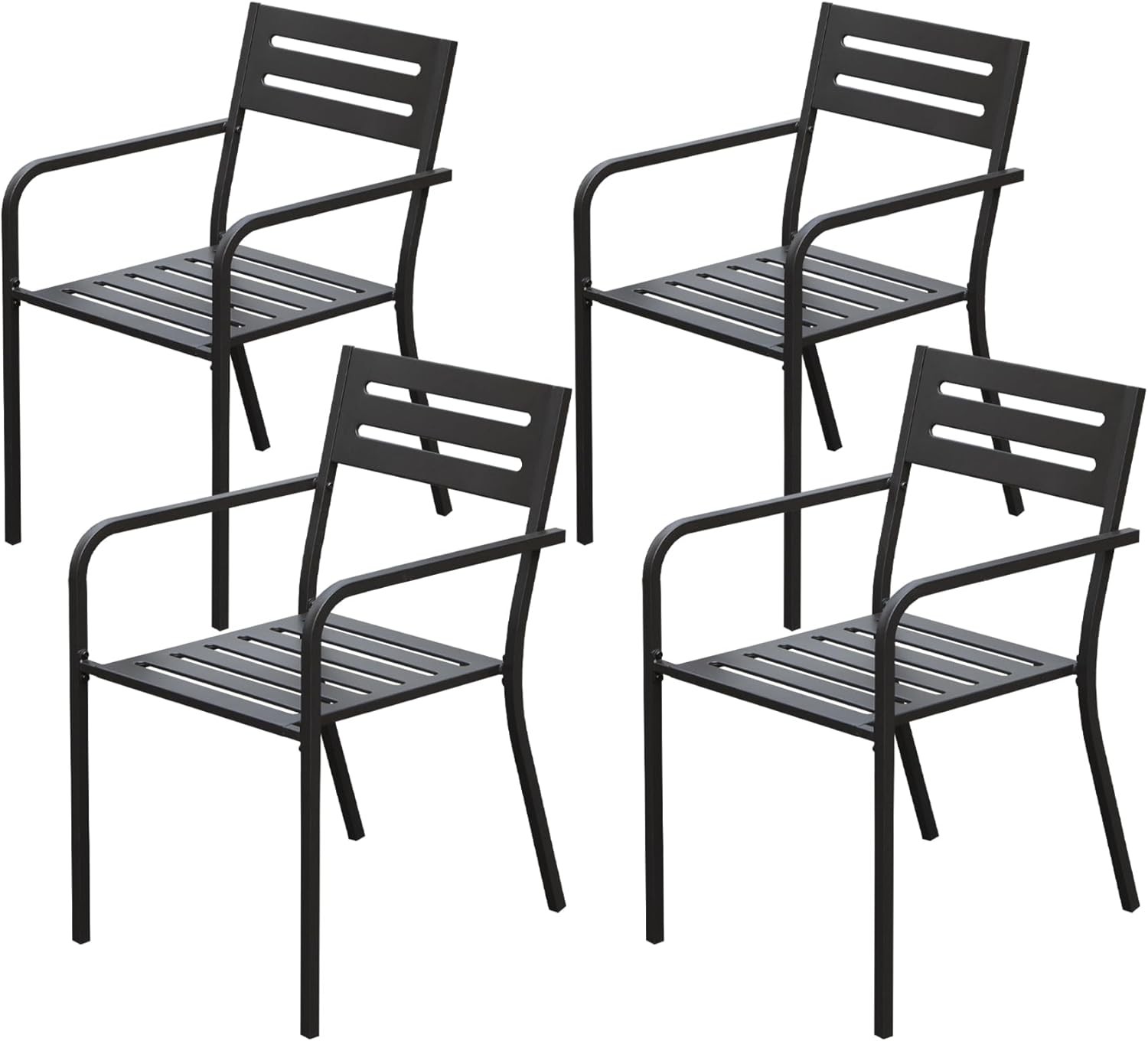 S, Outdoor Heavy Duty Metal Chairs Set Of 4