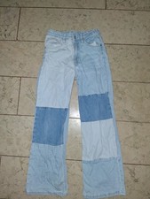 H und M H&M Mädchen Jeans mehrfarbig blau Gr. 140 straight wide leg