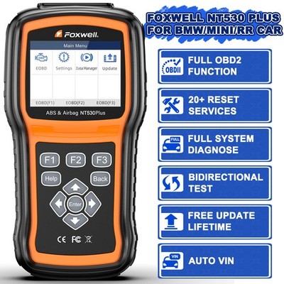 FOXWELL NT530 PLUS For BMW Bidirectional OBD2 Scanner Diagnostic Tool OIL Reset