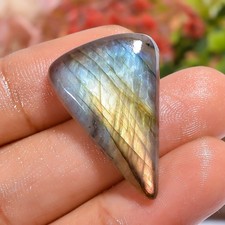 Natural Labradorite Pear 22Ct Loose Gemstone 28X19X5mm Crystal Healing Grey