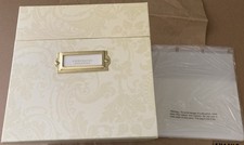 Anna Griffin Ivory Damask Embossing Folder Storage Box with 15 folders