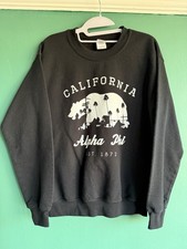 Felpa California Alpha Phi uomo piccola nera SKU A1018