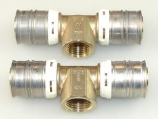 2 x ALPEX DUO F50 T-STÜCK 26 MM x 1/2" IG x 26 MM PRESSFITTING VERBUNDROHR