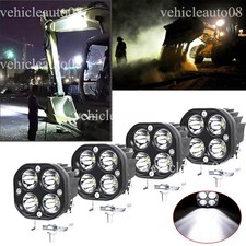 4PCS LED WORK LIGHTS fit Caterpillar Skid Steers Excavator Forklift Loader Light