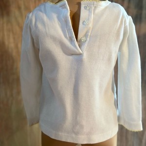 Baby Gap White Long Sleeve with Flowers, Size 12-18 months