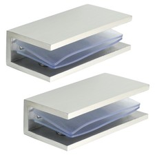 Glass Shelf Brackets 2Pcs, Adjustable Shower Glass Clamps, Heavy Duty Clamp H...