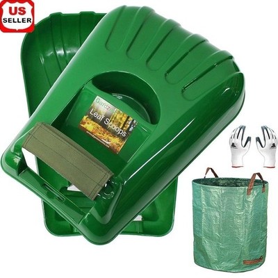 Oversized Leaf Claws Garden Rake Set Yard Waste Bag Work Gloves Ergonomic Design