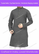 Mens Kurta Mens Cotton Kurta Loos Fit Casual Traditional Shirt Wedding Wear
