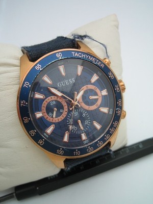 GUESS HERREN MAGNITUDE UHR GW0206G2 GOLD EDELSTAHL SILIKON QUARZ ORIGINAL