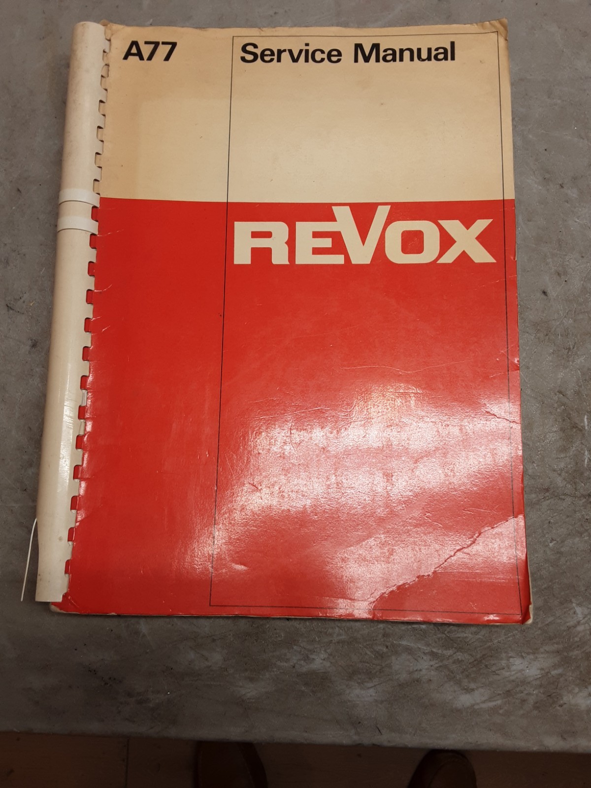 Revox A77 Service Manual Factory Reel to Reel