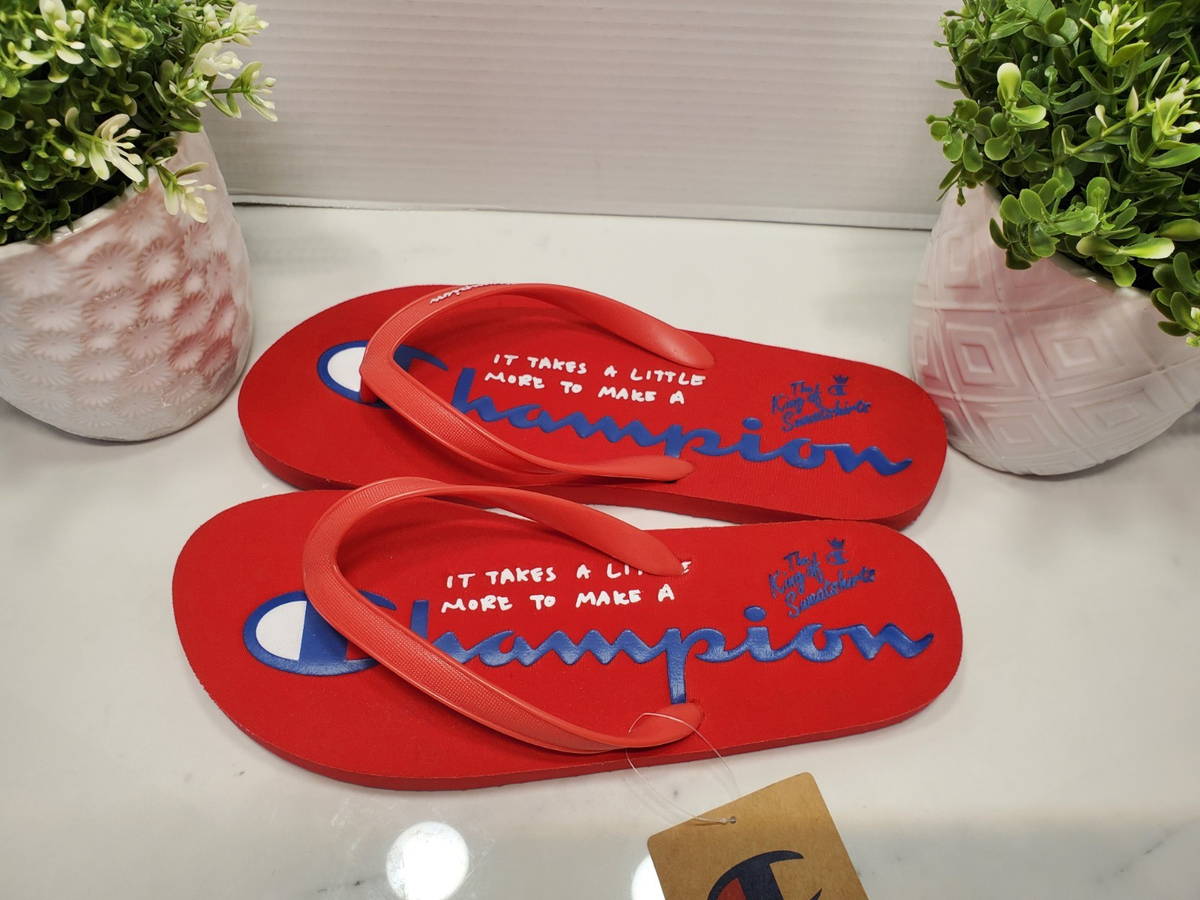 Champion Flip King Red Flip-Flops Sandals Men's Size 12 CM100295M