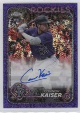 2024 Topps Chrome Rookie Purple Speckle Refractor /299 Connor Kaiser Auto m5w