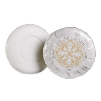 Leone Linea Cortesia Hotel Soap Pleated Round 15g 100 Count MPN W1012