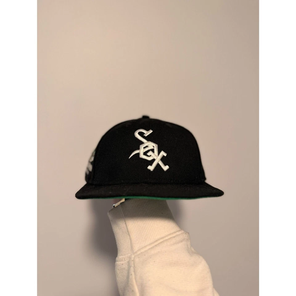 Chicago White Sox New Era 59Fifty Fitted Hat 7 5/8 Comiskey Park Patch - Image 4 of 4