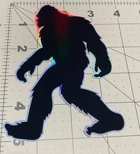 Sasquatch Vinyl Die Cut Sticker Bigfoot Big Foot Yeti Waterproof Holographic