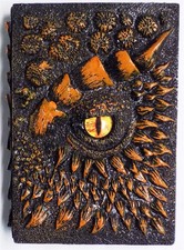 3D Dragon Eye Embossed Journal, Resin Engraving Notebook for Dragon Lovers Rare