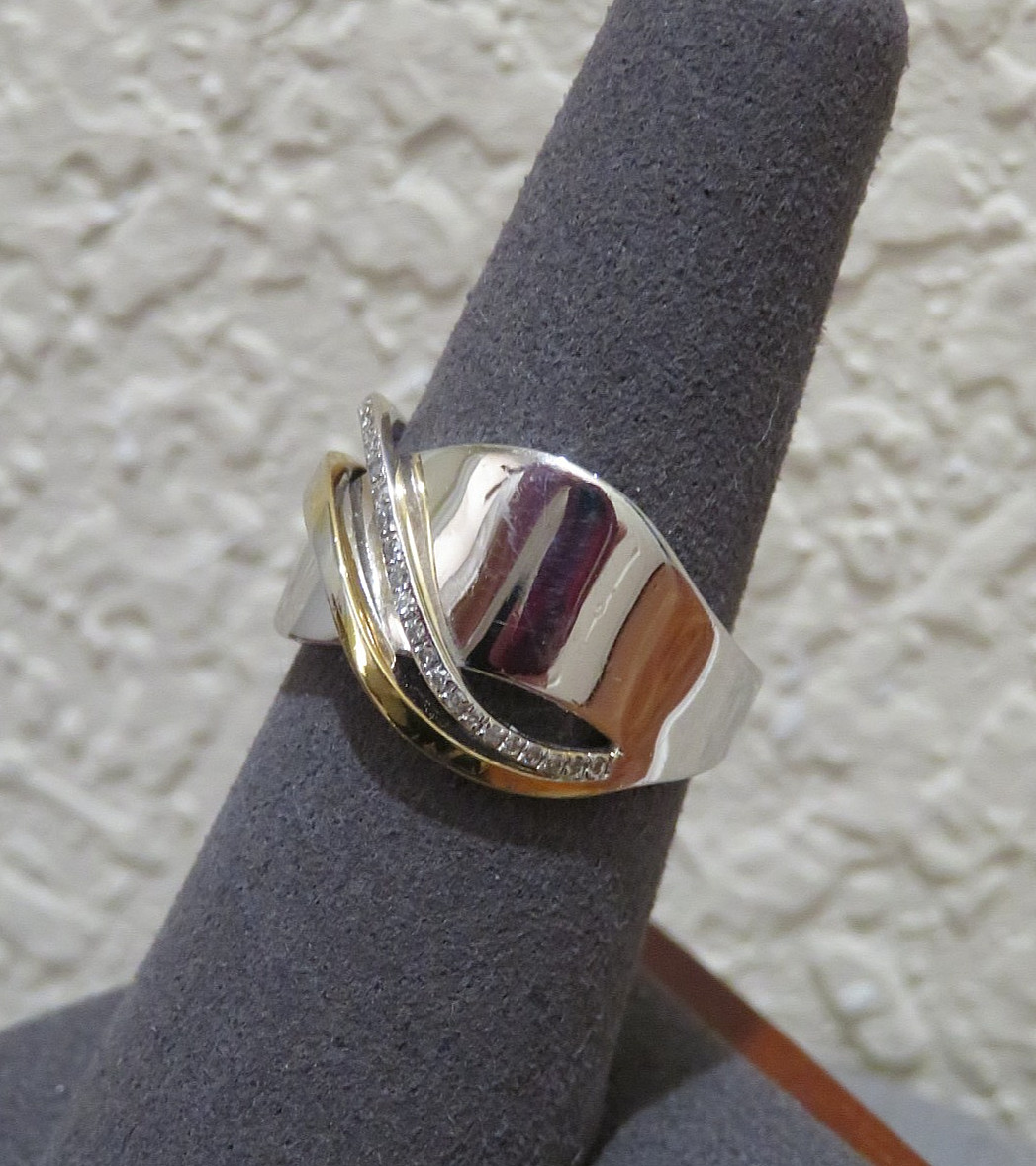 EFFY Diamond Crossover Statement Ring - with Diam… - image 3