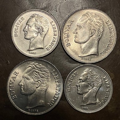 VENEZUELA BOLIVARS/BOLIVARES Quantity One Each Two/Dos and Five/Cinco