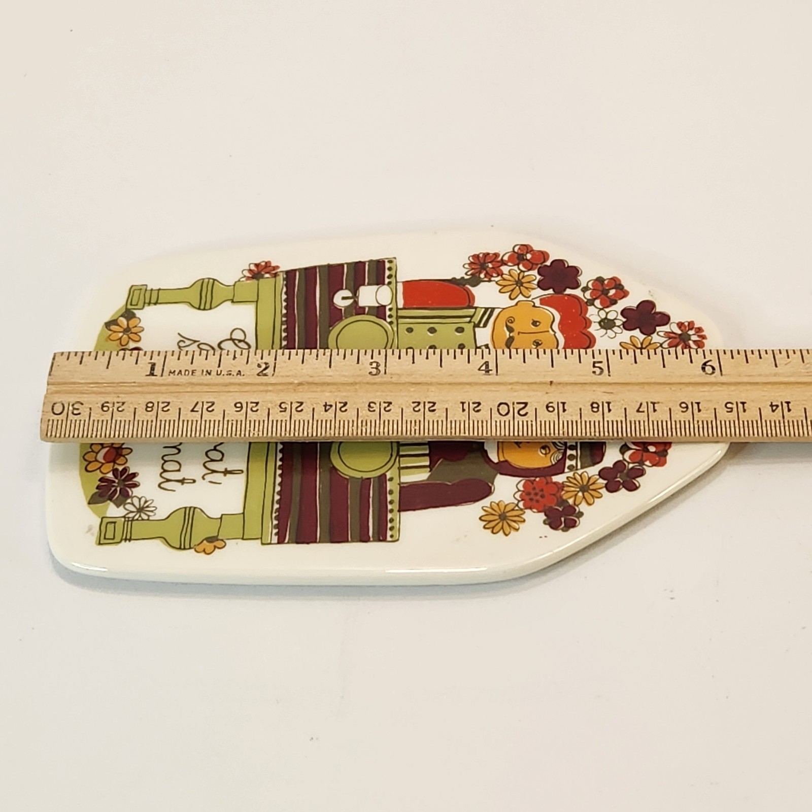 VTG Figgjo Flint FF Turi Folklore Wall Plaque Norway God Prat Sparer Mat 6x4"