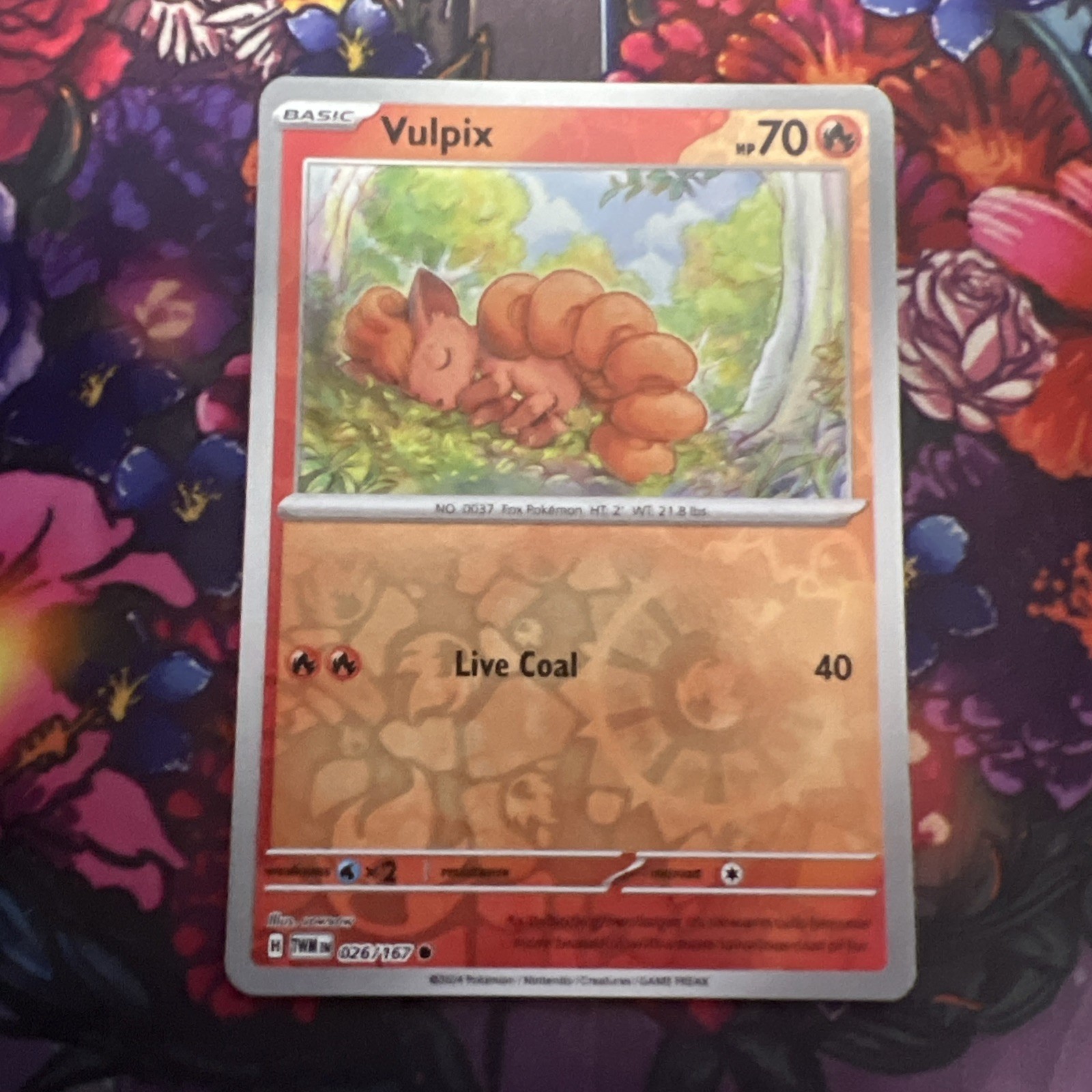 136PK026r - Vulpix- 26/167 - Twilight Masquerade (TWM) - Common Reverse