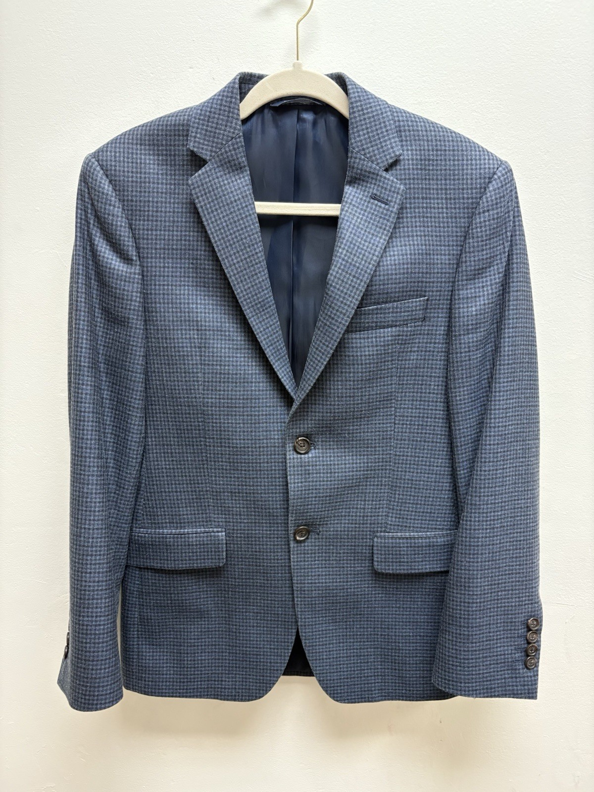 Ralph Lauren Dillards Blazer Sport Coat 40R Blue Suit Jacket Wool Silk Linen