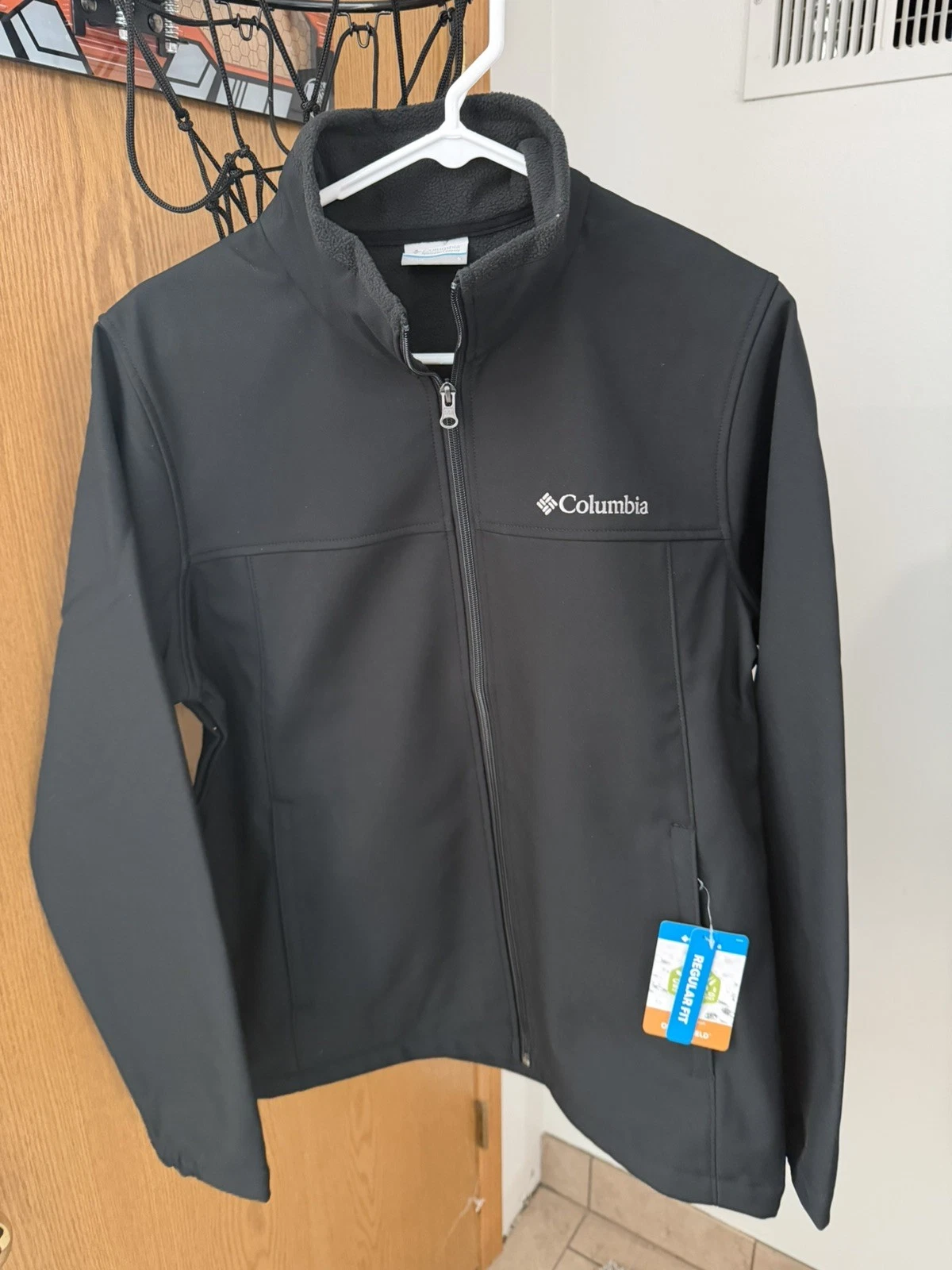 Columbia Men's Small Softshell Jacket Full Zip Bowen Lake II Black XM2159 010