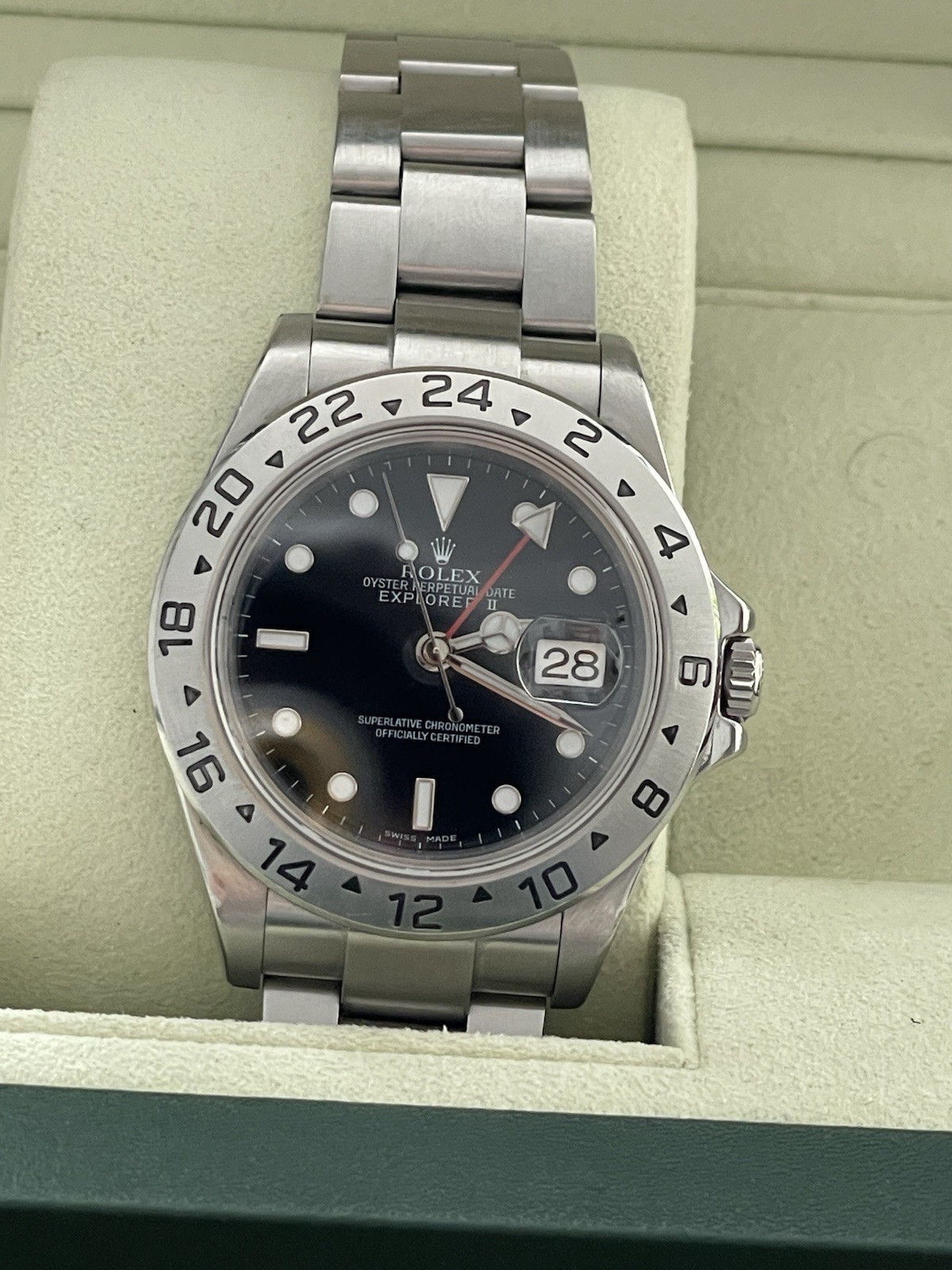 Rolex Explorer 2 Ref 16570 Full Set Including Service Papers. Rare Z Serial