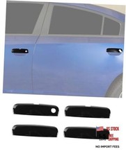 4Pcs Exterior Door Handle Covers Trim Overlay Compatible with Dodge 4pcs Black