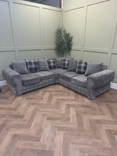 Verona Pillow Back Corner Sofa - Grey – Free Delivery