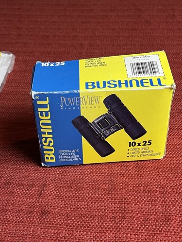 Bushnell Powerview Binoculars 10x25 Model 13-2516 With Case Box And Manual - Picture 15 of 18