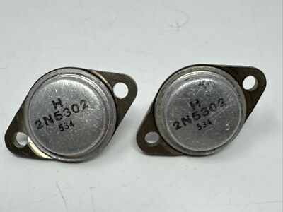2N5302 Silicon Si NPN High Power Transistor New Old Stock LOT OF 2