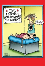Acupuncture Funny Get Well Card - Greeting Card by Nobleworks