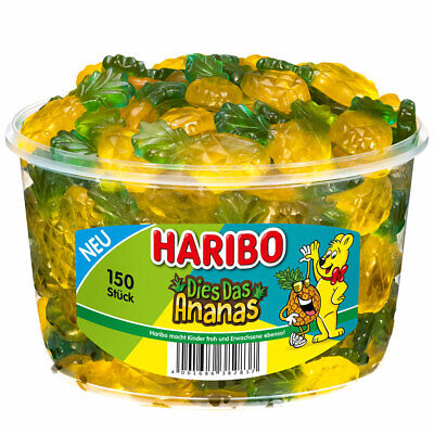 haribo ananas dies 150er pineapples gummy 150ks germanshop24 candyworld