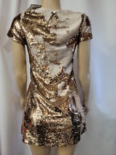 Trixxi Girl Gold Sequined Party Dress Size 14 NWT  D