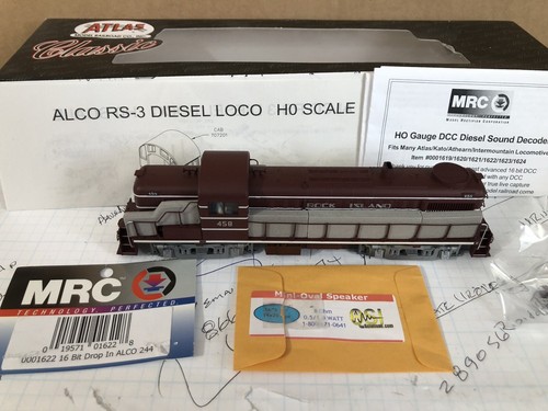Atlas Classic HO Scale RS-3 Locomotive Rock Island #458 W/sound DCC - Picture 3 of 7
