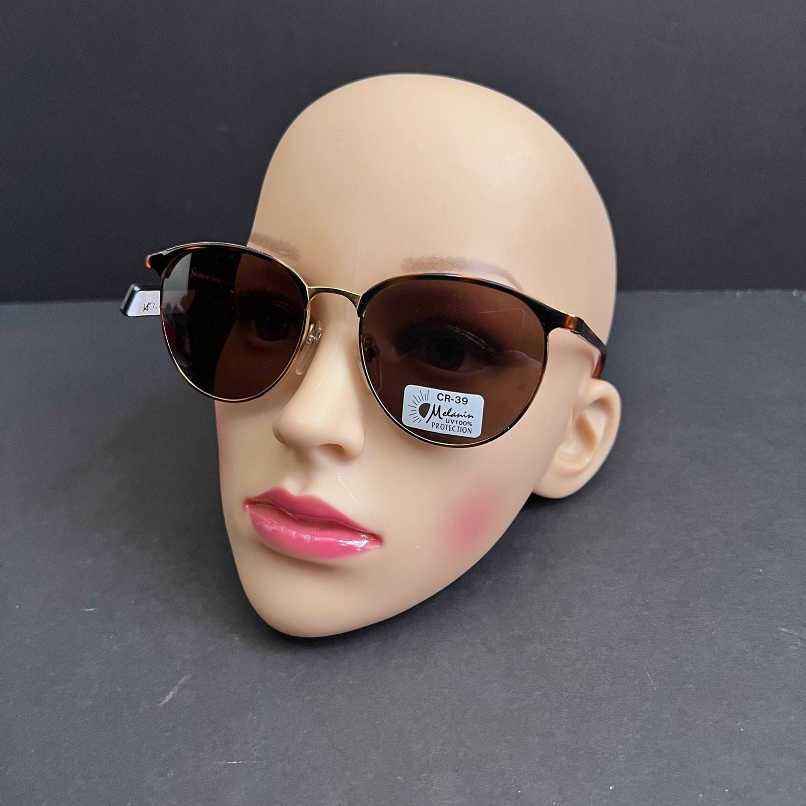 NWT Vintage Tortoise Shell Gold Melanin Retro Riviera Sunglasses