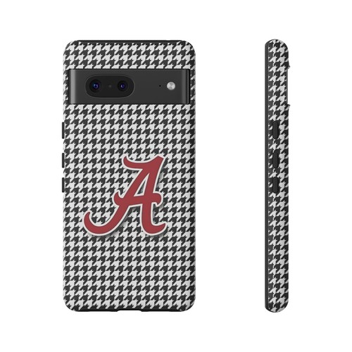 Alabama Houndstooth Phone Case, Tough Cases, College Fan Gear, Initial A - 第 149/266 張圖片