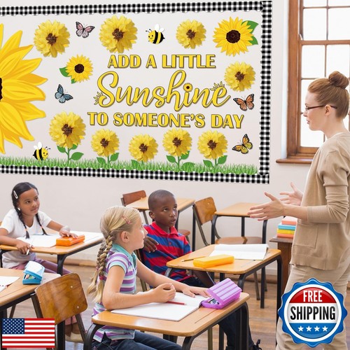 Pasimy 3D Sunflower Bulletin Boards Bee Classroom Decorations Sun Flower Cuto - Picture 5 of 5