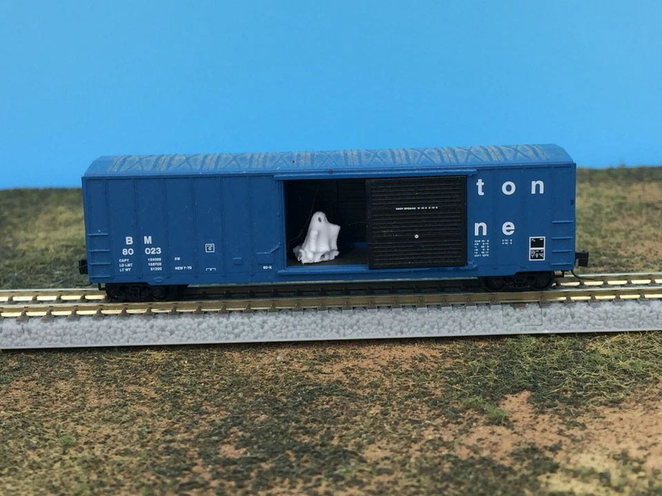 GHOST Figure - Z Scale 1:220 "The Ghost of Boxcar Willie" - Halloween NEW Design - Image 3 of 4