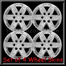 GMC Sierra Chrome Wheel Skins Sierra Hubcaps 17" Chrome Wheel Covers 2007-2013