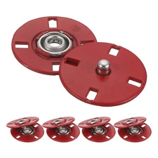 5Pcs Snap Buttons, Metal Invisible Buckle (Red, 23mm)